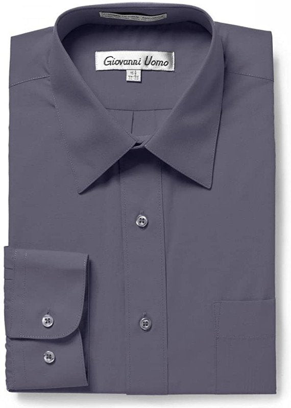 knee length dresses for ladies Women's Black, Long-Sleeve Form-Fitted Dress Shirt
