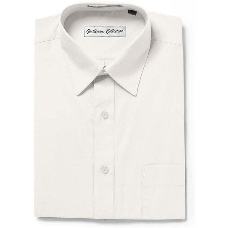 Gentlemens Collection Mens Short Sleeve Classic Fit Easy Care Dress Shirt