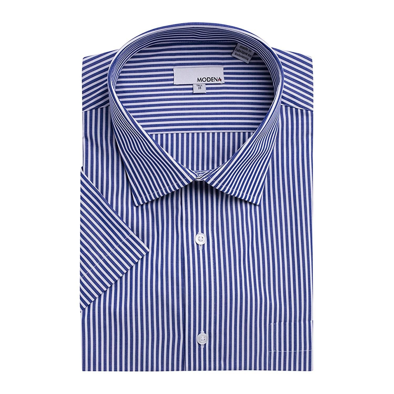 modena dress shirts big & tall Modena Men's Classic Fit Short-Sleeve Dress Shirt