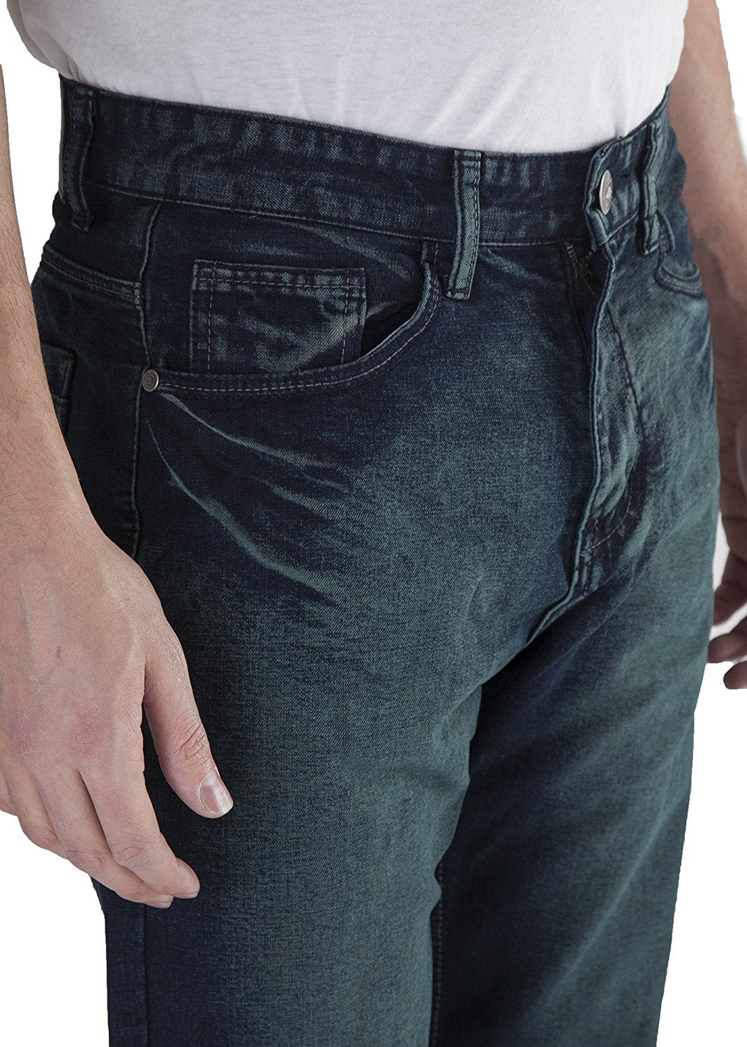 400 UOMO Men's Slim-Straight Fit Denim Jeans - Available in Many Colors