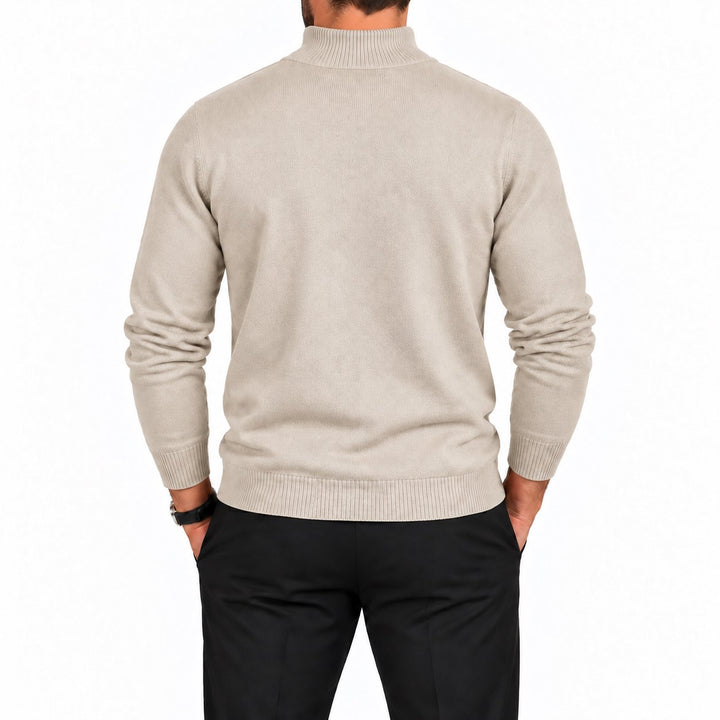 Adam Baker Men's Mock Neck Cotton Blend Knit Pullover Sweater