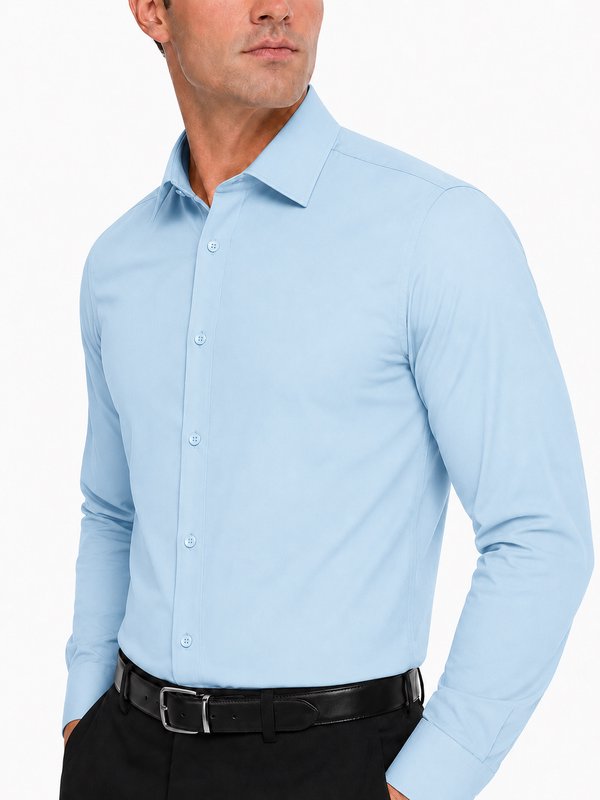 Modena Men’s Contemporary (Slim) Fit Long Sleeve Solid Dress Shirt