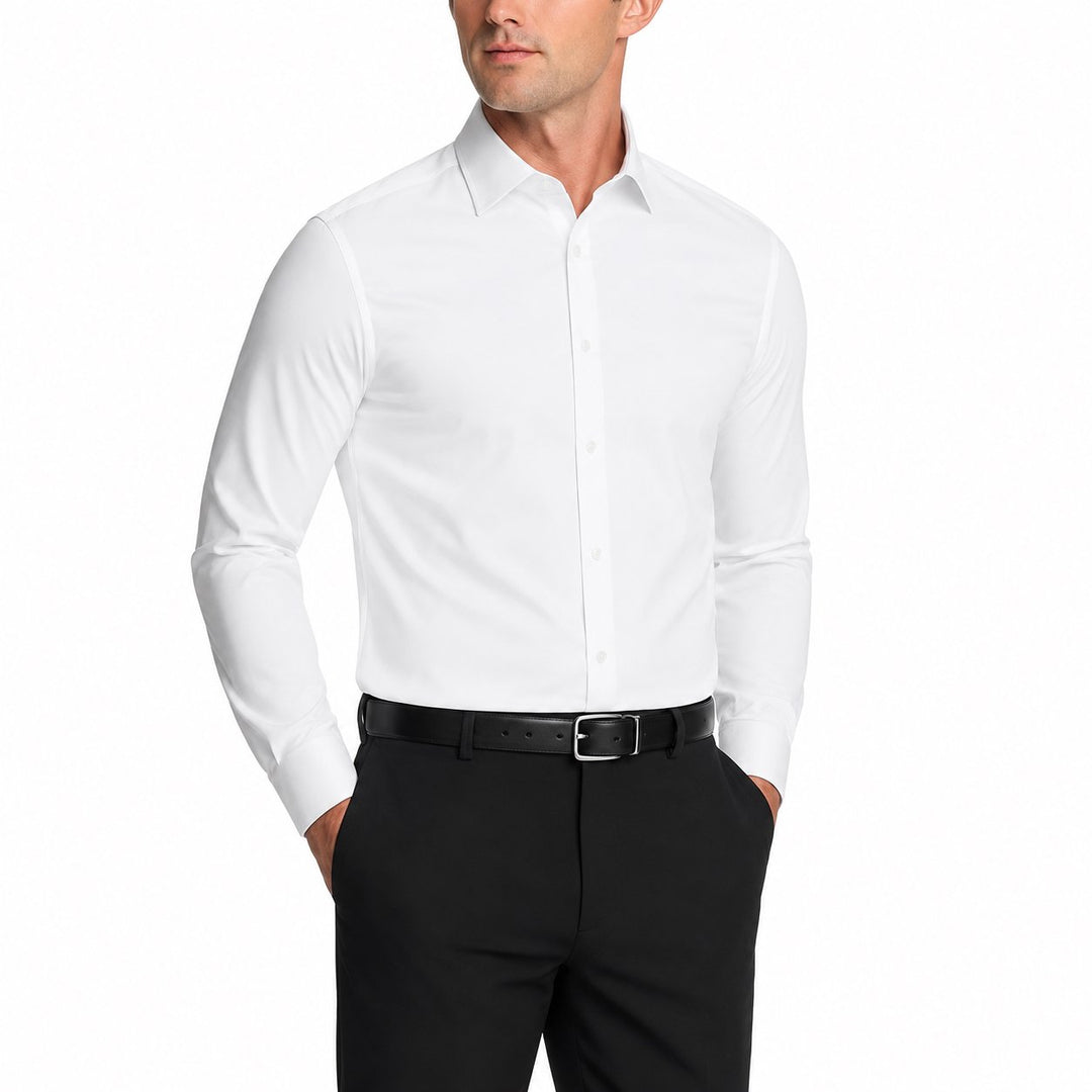 Modena Men's Extra Slim Fit Wrinkle Resistant Stretch Dress Shirt