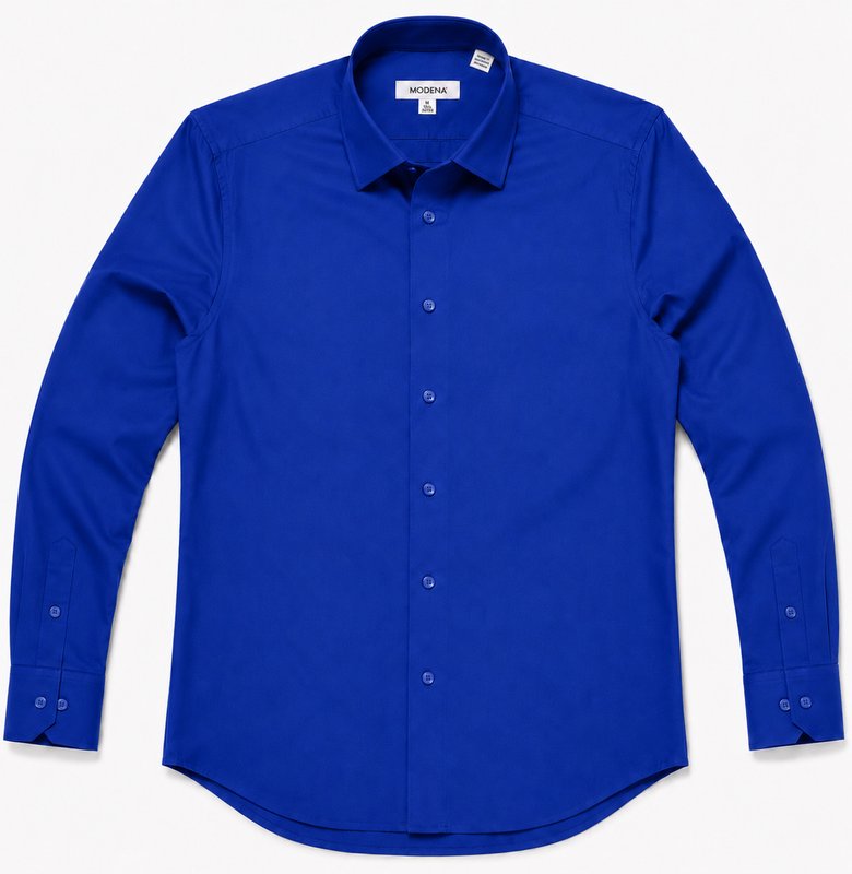 Modena Men's Regular Fit Long Sleeve Solid Dress Shirt