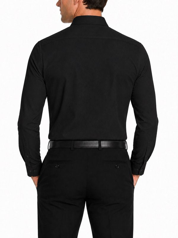 Modena Men's Regular Fit Long Sleeve Solid Dress Shirt