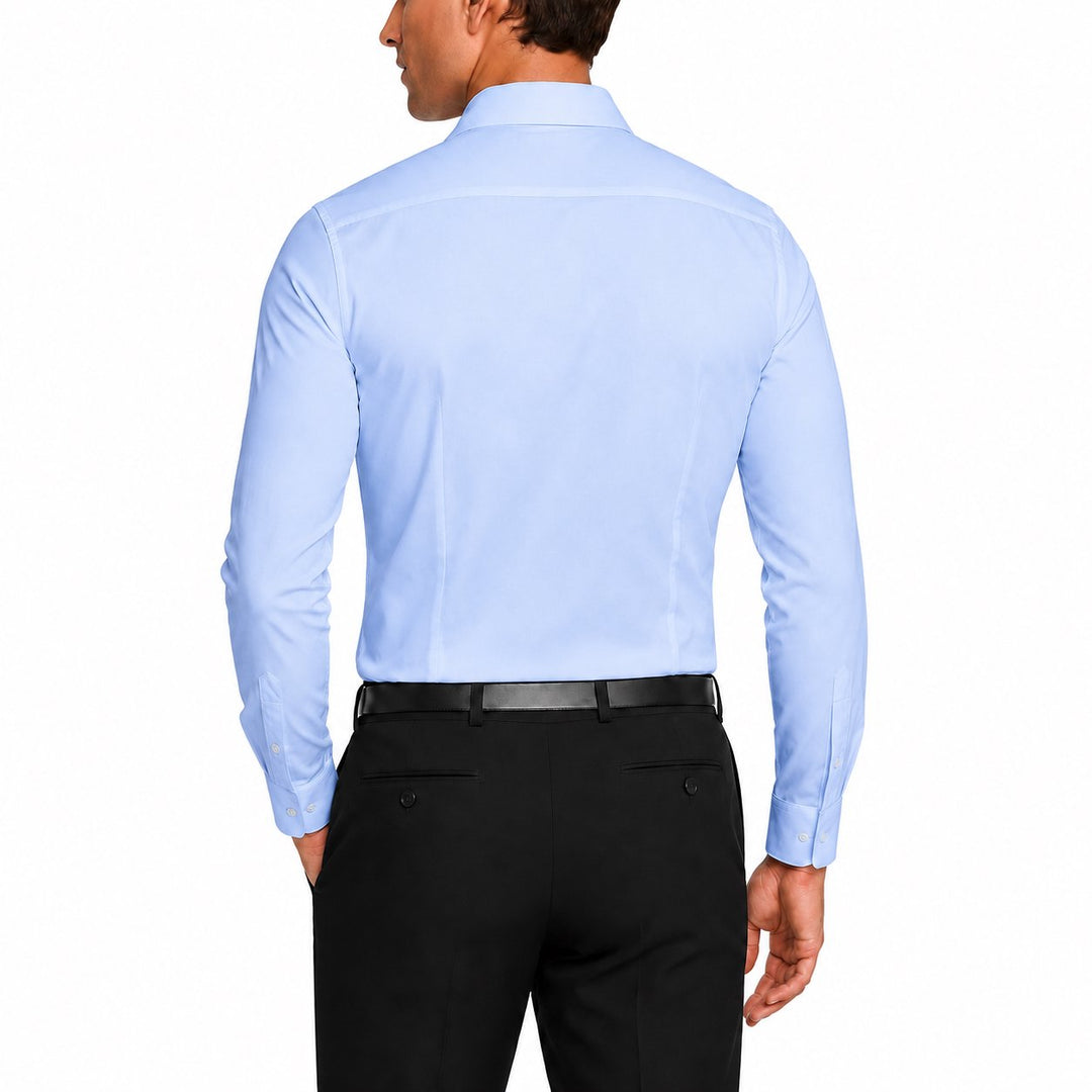 Modena Men's Extra Slim Fit Long Sleeve Solid Dress Shirt