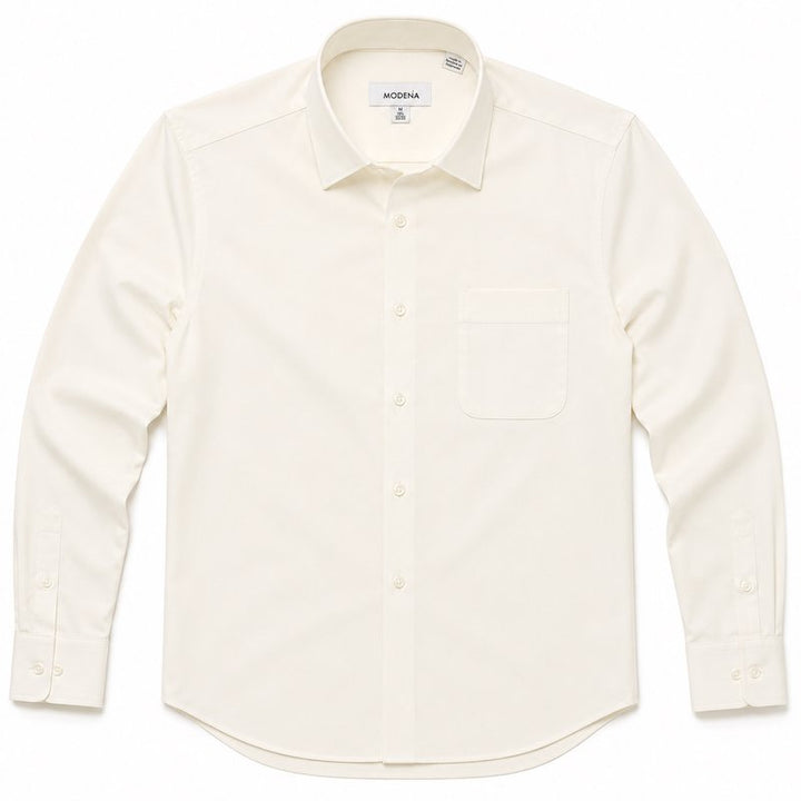 Modena Men’s Contemporary (Slim) Fit Long Sleeve Solid Dress Shirt