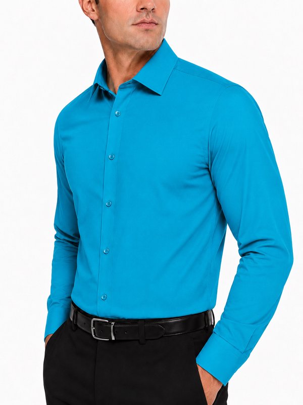 Modena Men’s Contemporary (Slim) Fit Long Sleeve Solid Dress Shirt