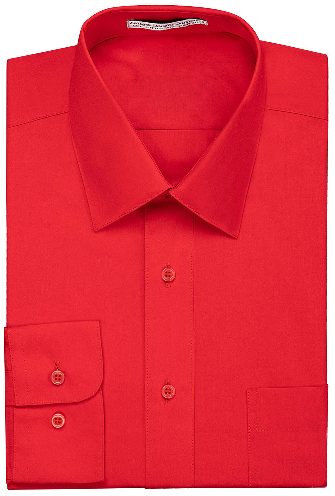 Modena Men’s Contemporary (Slim) Fit Long Sleeve Solid Dress Shirt – Colors