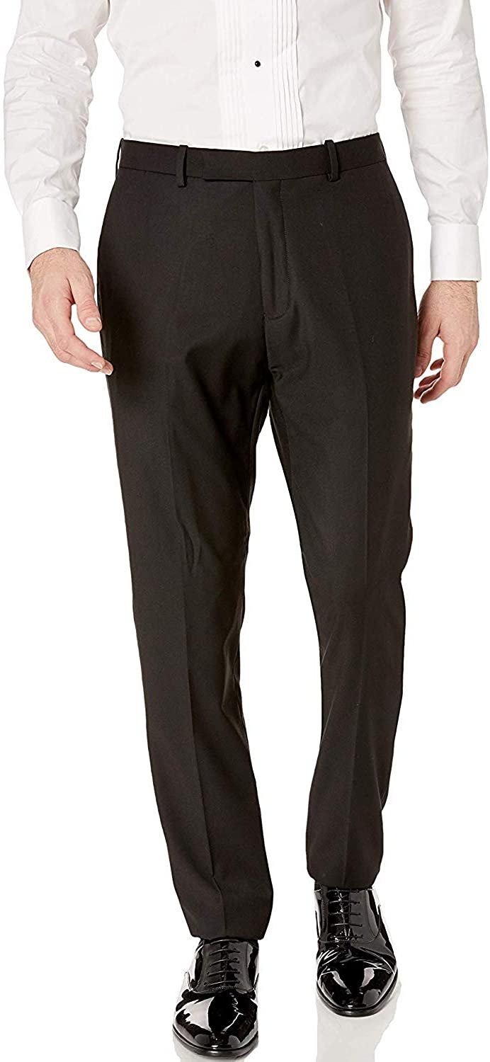 Adam Baker Men's 3-Piece Single Breasted Slim Fit 2-Button Vested Dress Tuxedo Suit Set