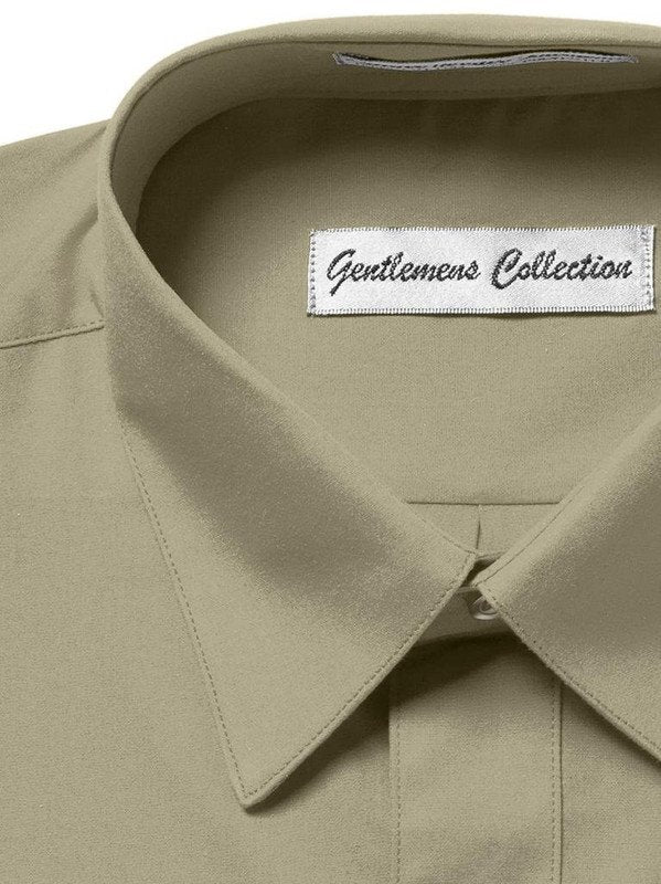 Gentlemens Collection Mens Short Sleeve Classic Easy Care Dress Shirt - Colors