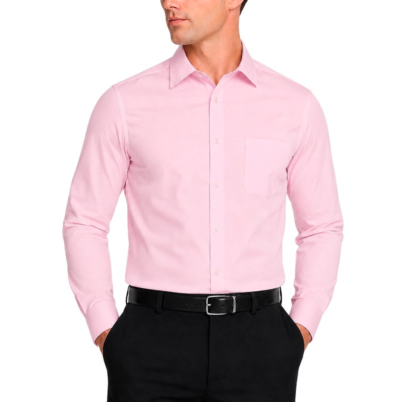 Modena Men's Regular Fit Long Sleeve Solid Dress Shirt