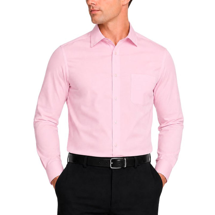 Modena Men's Regular Fit Long Sleeve Solid Dress Shirt