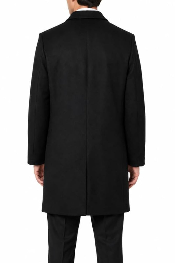 Adam Baker Men's Northfall Classic Fit Wool Blend Down Alternative Insulated Overcoat