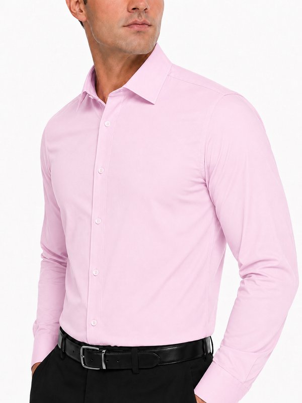 Modena Men’s Contemporary (Slim) Fit Long Sleeve Solid Dress Shirt