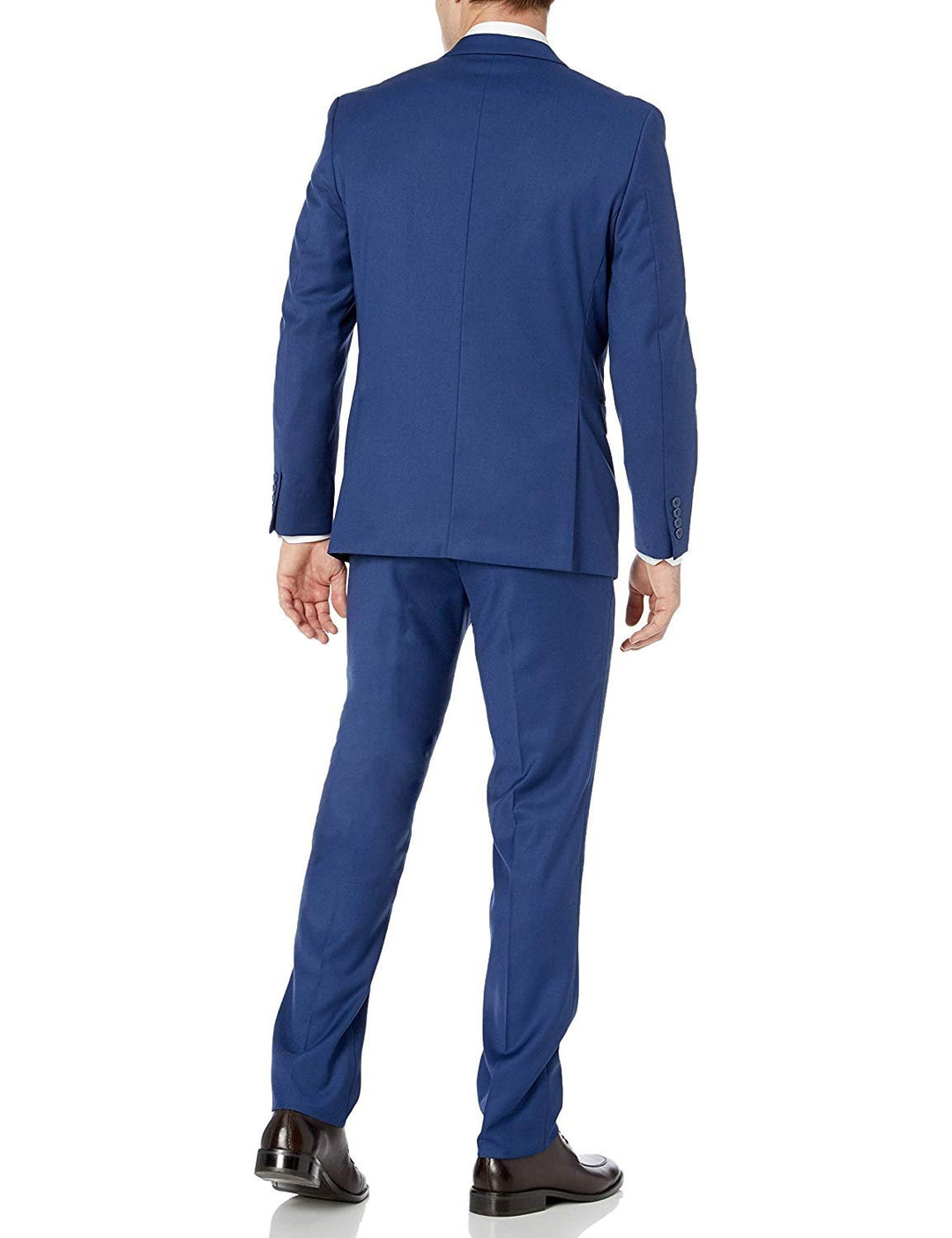 Adam Baker Men's Classic Fit Vested 3-Piece Suit — Jacket, Vest & Trousers | Indigo Blue & Powder Blue