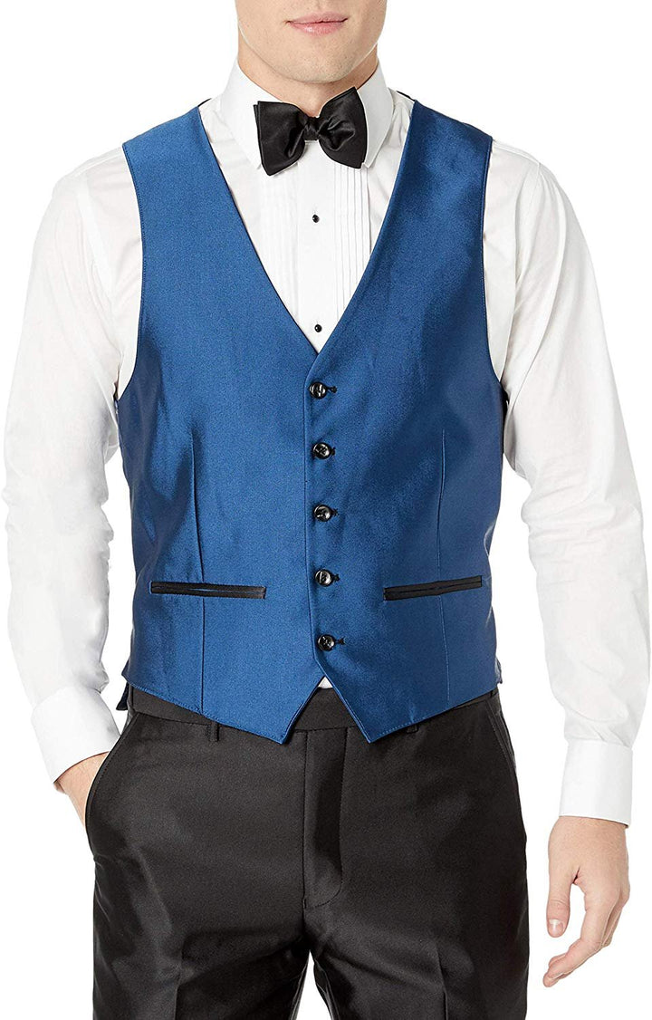 Adam Baker Mens 3-Piece Slim Fit Peak Lapel Formal Tuxedo Suit Set - Colors