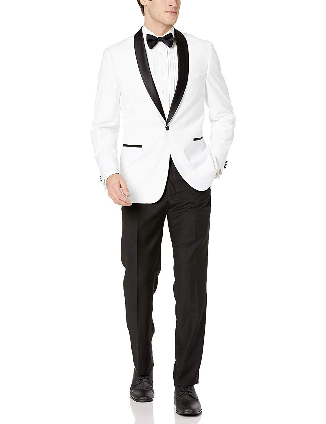 Adam Baker Men's Shawl Collar Slim Fit Two-Piece Formal Tuxedo