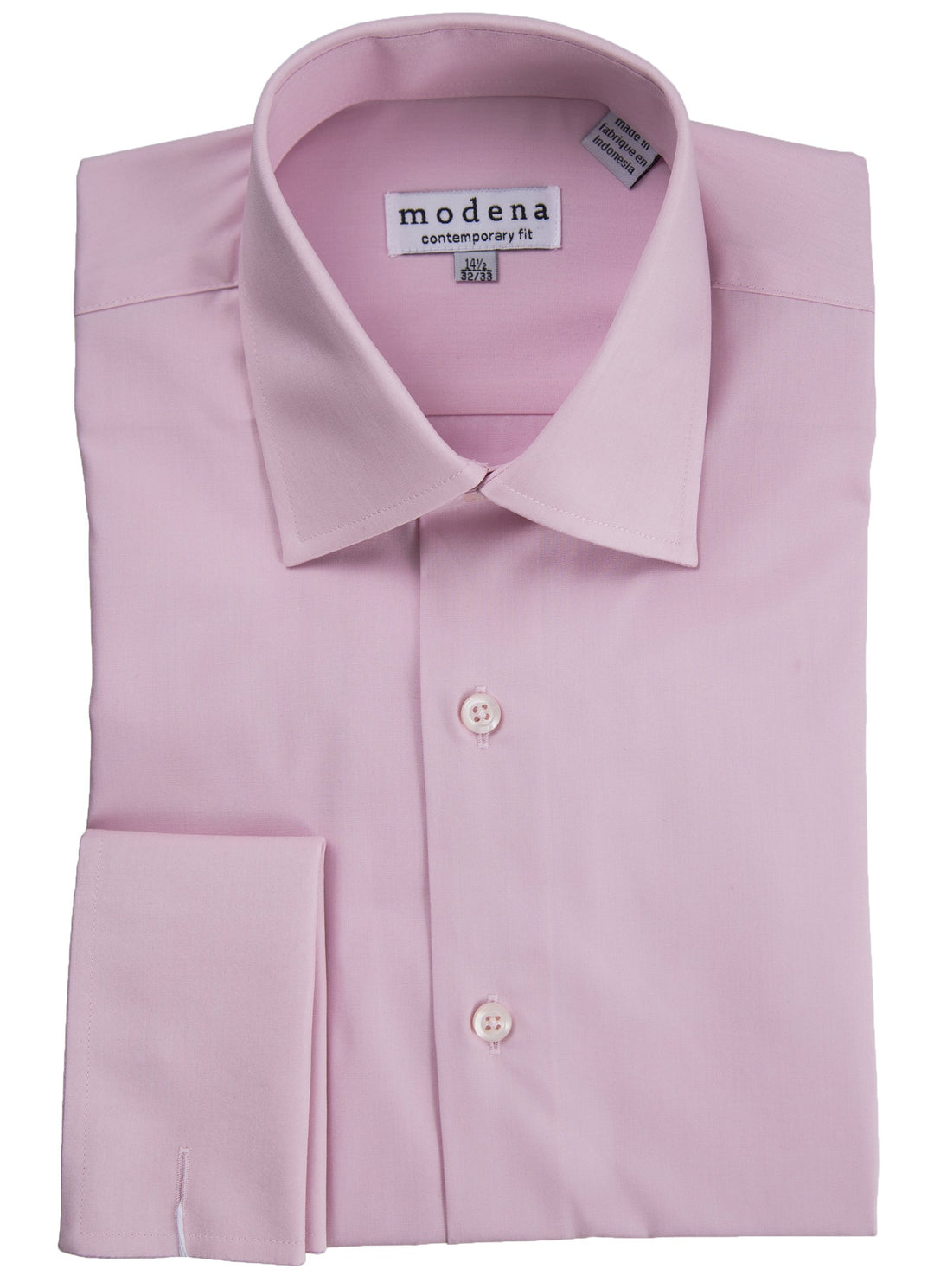 Modena Men's Contemporary (Slim) Fit French Cuff Solid Dress Shirt C Adam Baker Modena Men's Contemporary (Slim) Fit French Cuff Solid Dress Shirt C Adam Baker