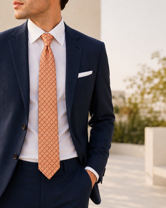 Adam Baker Men's Classic Woven Necktie – Elegant Formal Tie for Weddings, Business & Special Occasions