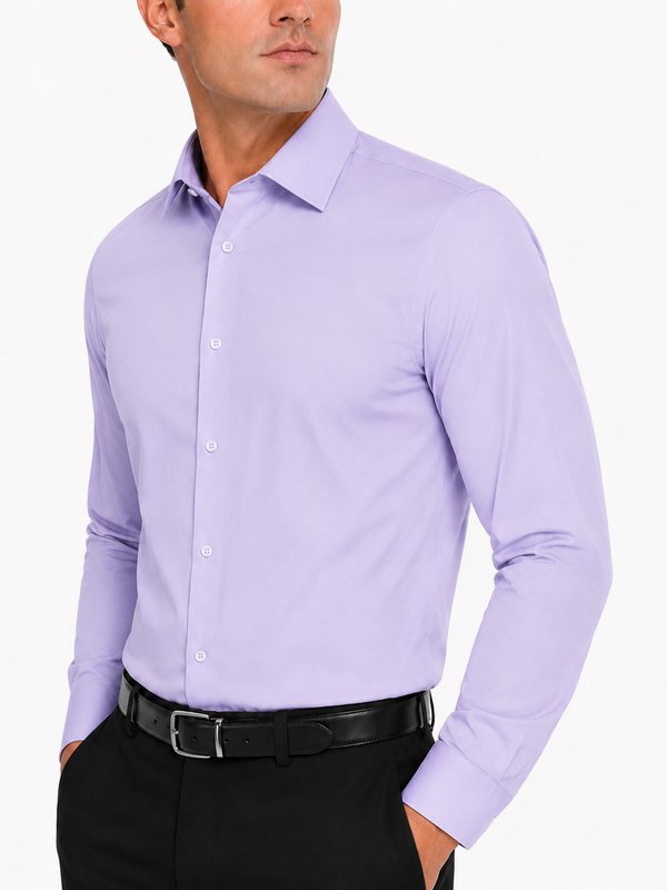 Modena Men’s Contemporary (Slim) Fit Long Sleeve Solid Dress Shirt