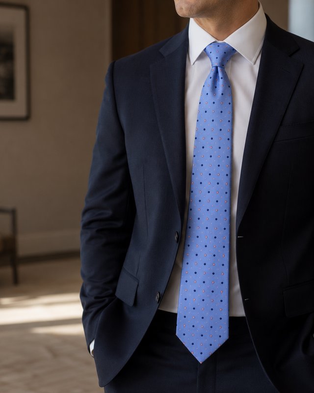 Adam Baker Men's Classic Woven Necktie – Elegant Formal Tie for Weddings, Business & Special Occasions