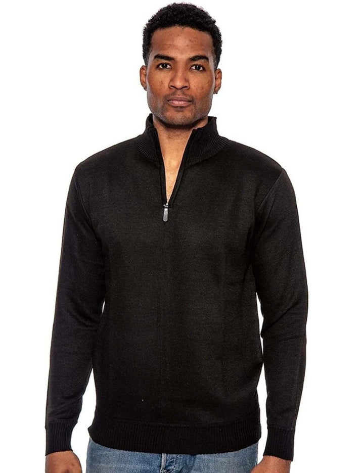 True Rock Men's 1/4 Zip Solid Knit Sweater - CLEARANCE - FINAL SALE