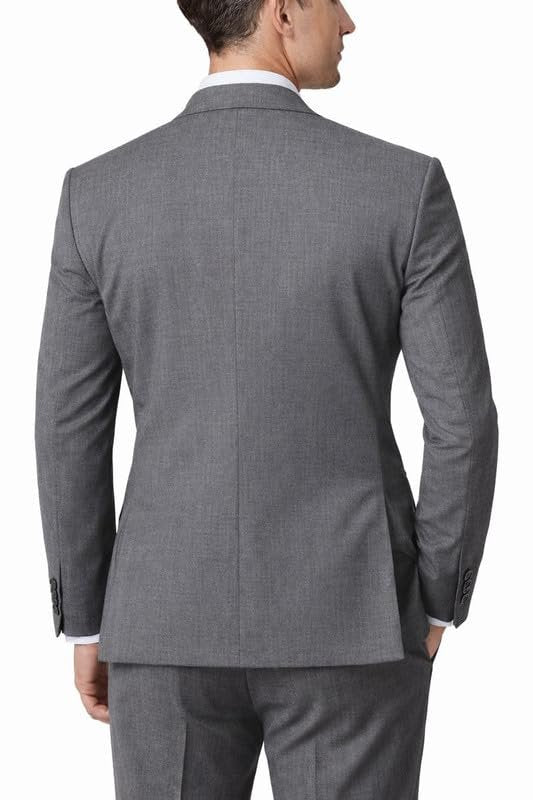 Adam Baker Men’s Extreme Slim Fit Wool 2-Piece Double-Breasted Suit Set | Luxury Jacket & Trousers for Men – Colors