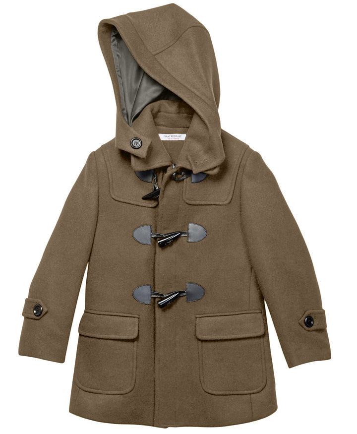 Isaac Mizrahi Boy's 2-20 Solid Wool Toggle Coat with Removable Hood - Colors
