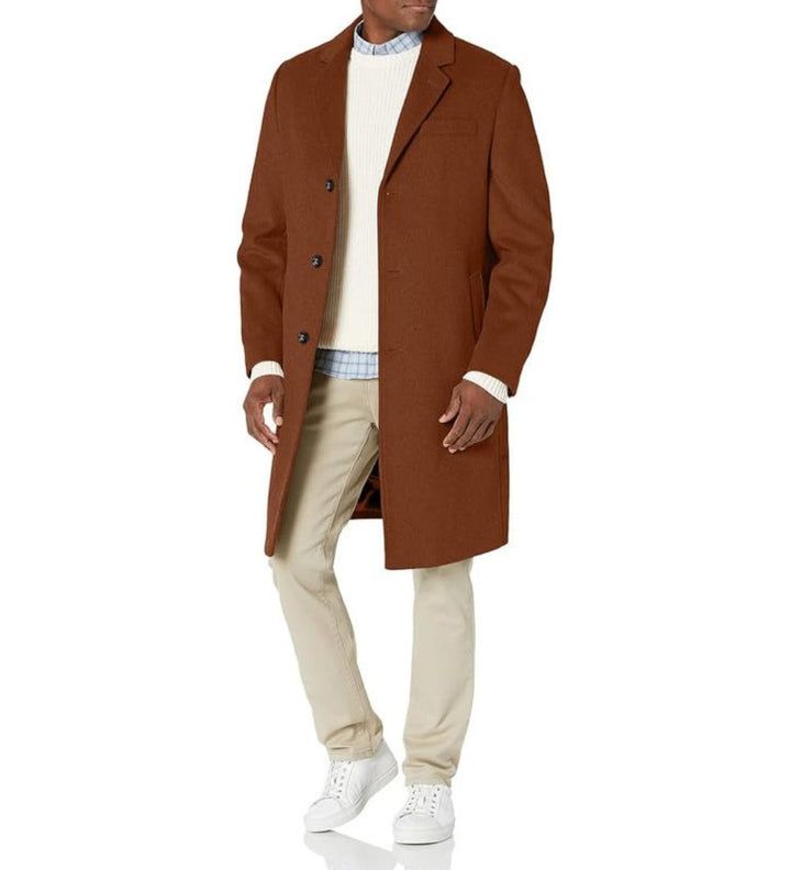 LONDON FOG Men's Classic Fit Overcoat Signature Wool Blend Top Coat (Regular & Big-Tall Sizes)