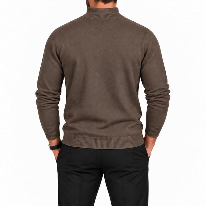 Adam Baker Men's Mock Neck Cotton Blend Knit Pullover Sweater