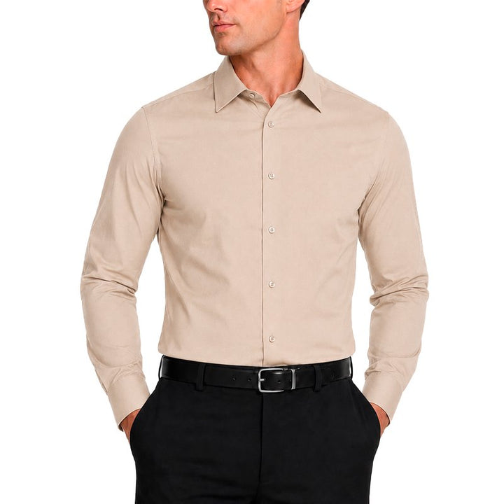 Modena Men’s Contemporary (Slim) Fit Long Sleeve Solid Dress Shirt