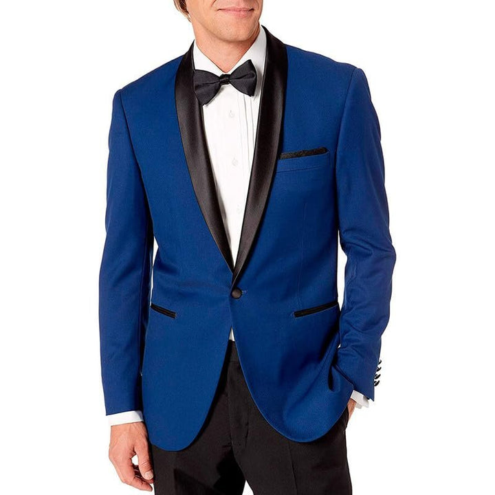 Adam Baker Men's Slim Fit Shawl Collar Tuxedo Jacket for Wedding, Business, Prom & Formal Wear (Separates)