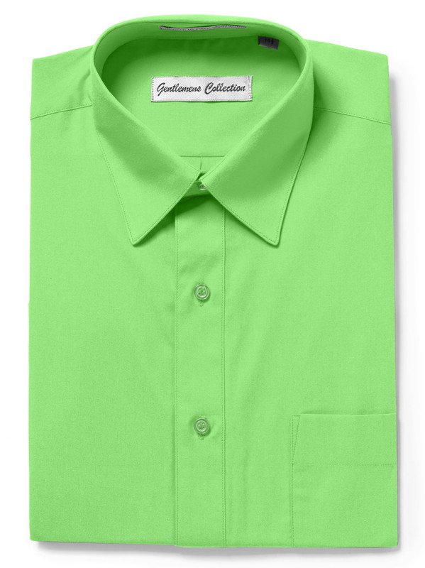 Gentlemens Collection Mens Short Sleeve Classic & Slim Fit Easy Care Dress Shirt - Colors
