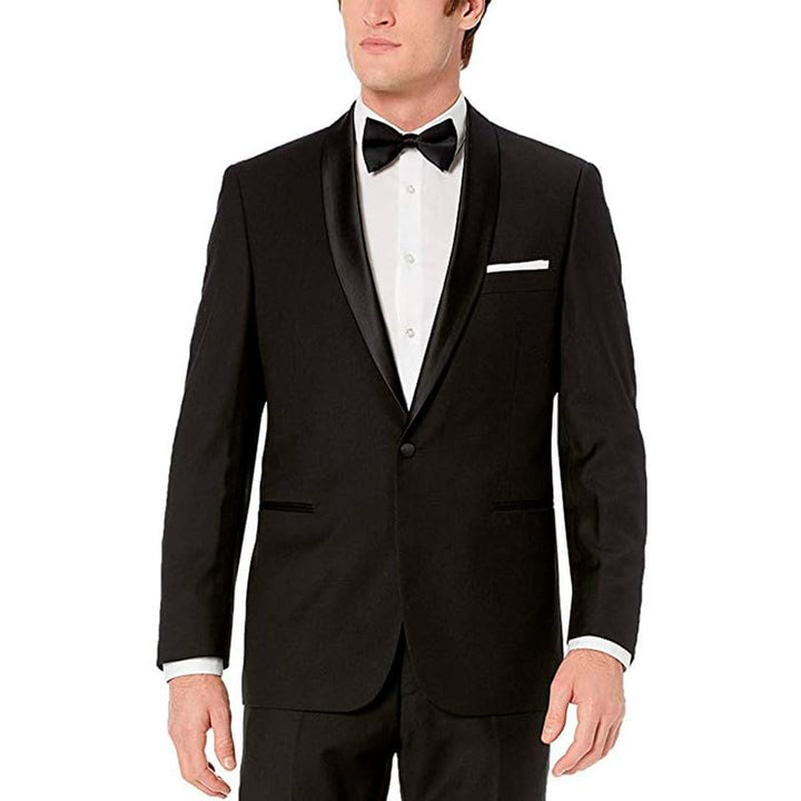 Adam Baker Men's Slim Fit Shawl Collar Tuxedo Jacket for Wedding, Business, Prom & Formal Wear (Separates)
