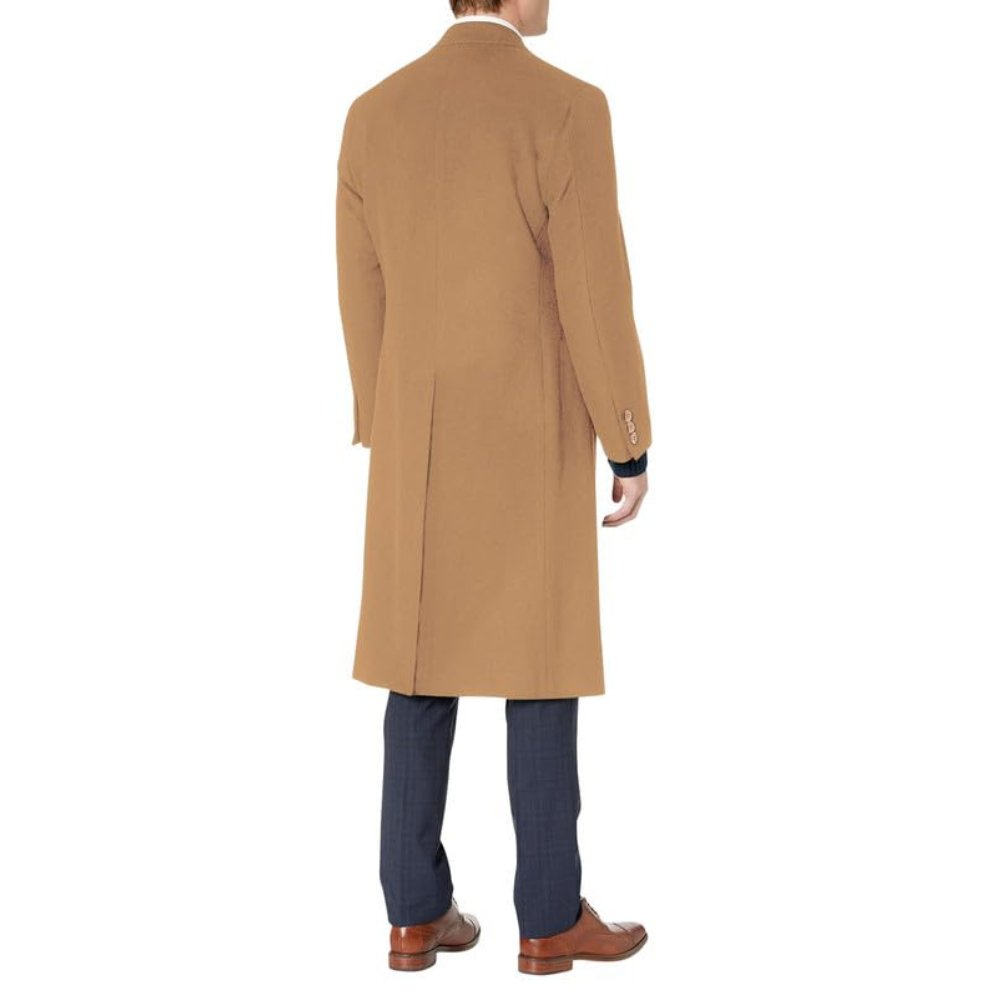 Adam Baker Men's Single Breasted Luxury Wool Full Length Topcoat - Available in Colors