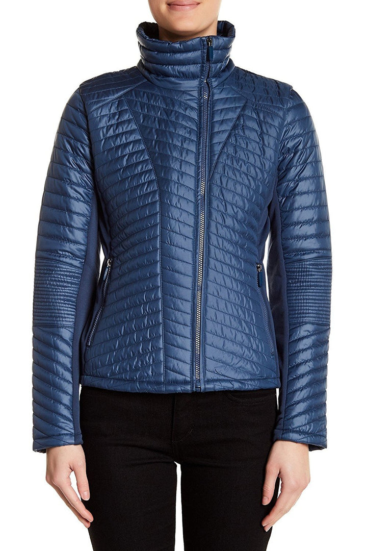 Kenneth Cole New York Women's Chevron Quilted Short Puffer Jacket - Colors