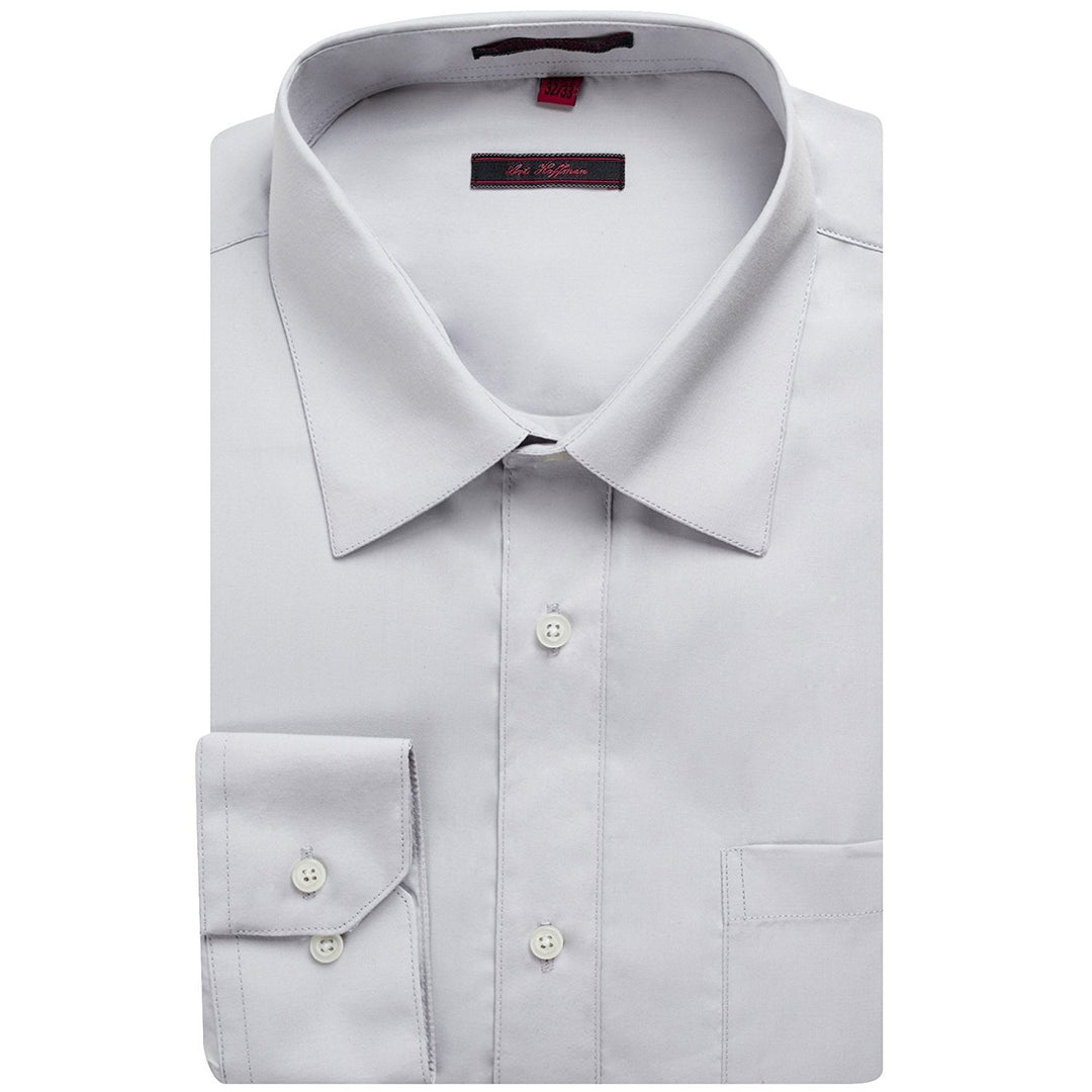 Art Hoffman Men's Regular Fit Long Sleeve Solid Dress Shirt- Many Colors