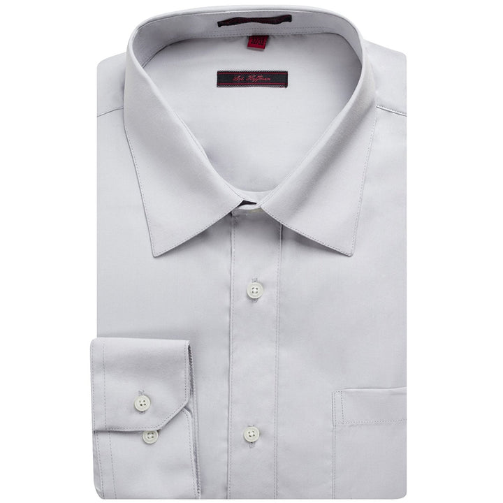 Art Hoffman Men's Regular Fit Long Sleeve Solid Dress Shirt- Many Colors