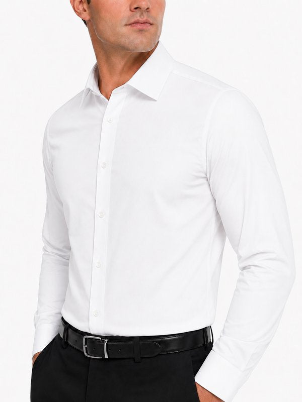 Modena Men’s Contemporary (Slim) Fit Long Sleeve Solid Dress Shirt