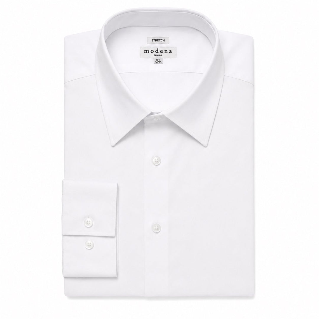 Modena Men's Extra Slim Fit Wrinkle Resistant Stretch Dress Shirt