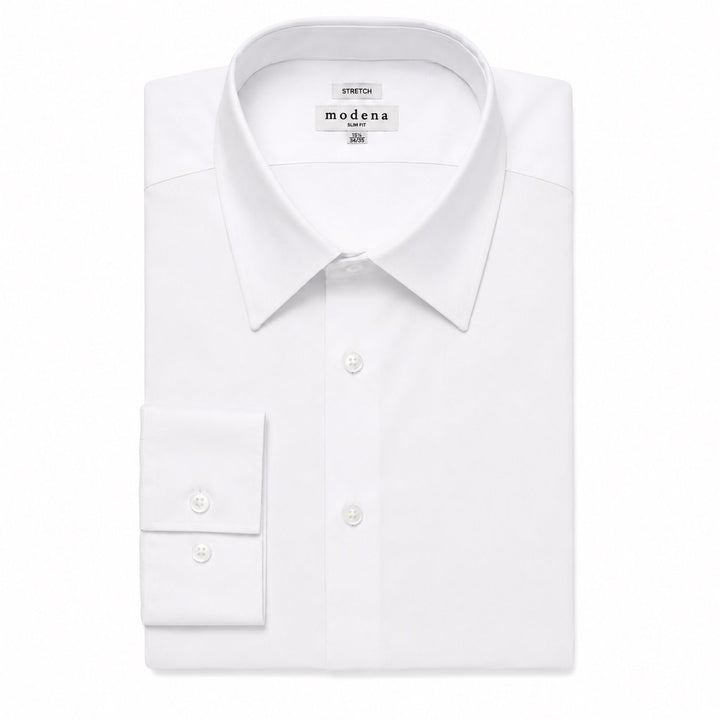 Modena Men's Extra Slim Fit Wrinkle Resistant Stretch Dress Shirt
