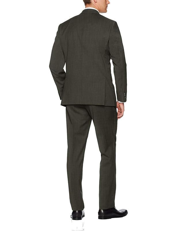 Adam Baker Men’s Extreme Slim Fit Wool 2-Piece Double-Breasted Suit Set | Luxury Jacket & Trousers for Men – Colors