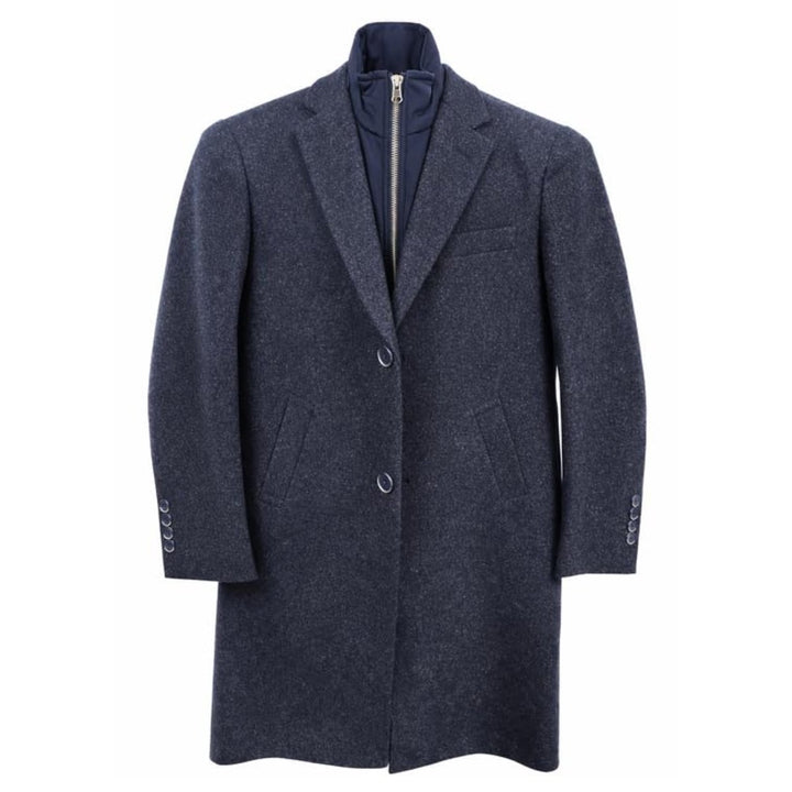 Adam Baker Boy's Coat | Winter Jacket | Notched Collar Dress Coat for Boys | 3/4 Length Boys Overcoat with Removable Bib