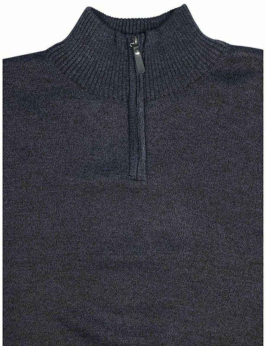 True Rock Men's 1/4 Zip Solid Knit Sweater - CLEARANCE - FINAL SALE