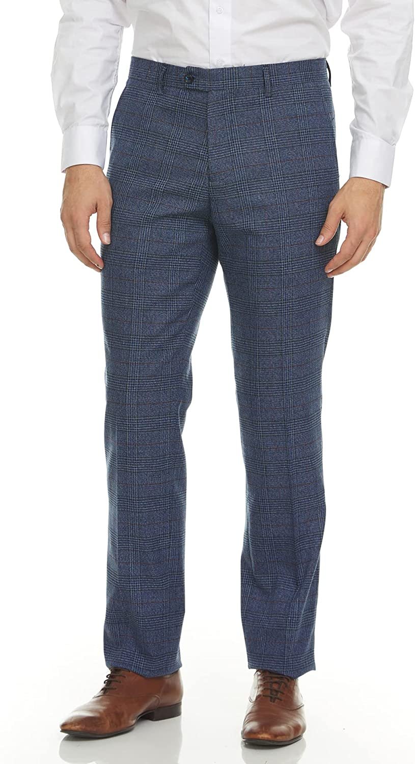 Adam Baker Men's Slim Fit Double Breasted 2-Piece (Jacket & Pants) Suit Set