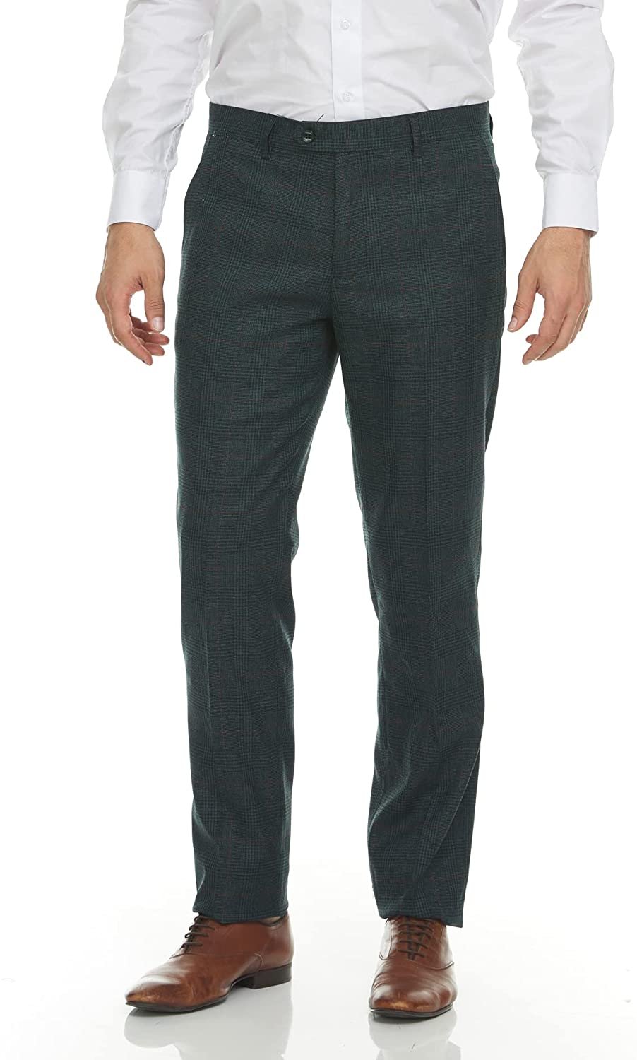 Adam Baker Men's Slim Fit Double Breasted 2-Piece (Jacket & Pants) Suit Set