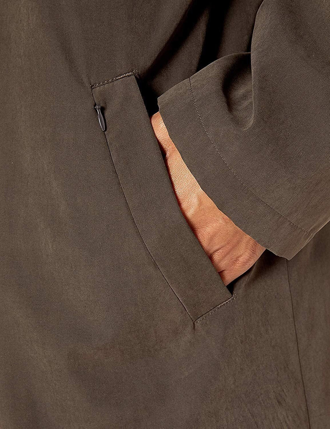 Adam Baker Men's Single Breasted Jacket 3/4 Length All Year Round Raincoat with Removable Liner