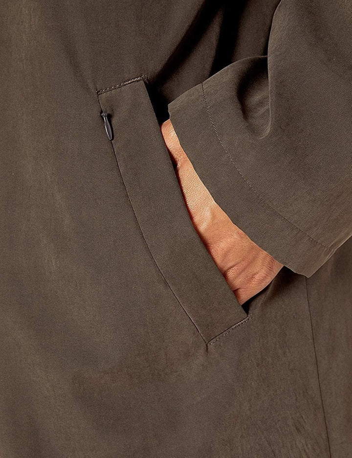 Adam Baker Men's Single Breasted Jacket 3/4 Length All Year Round Raincoat with Removable Liner