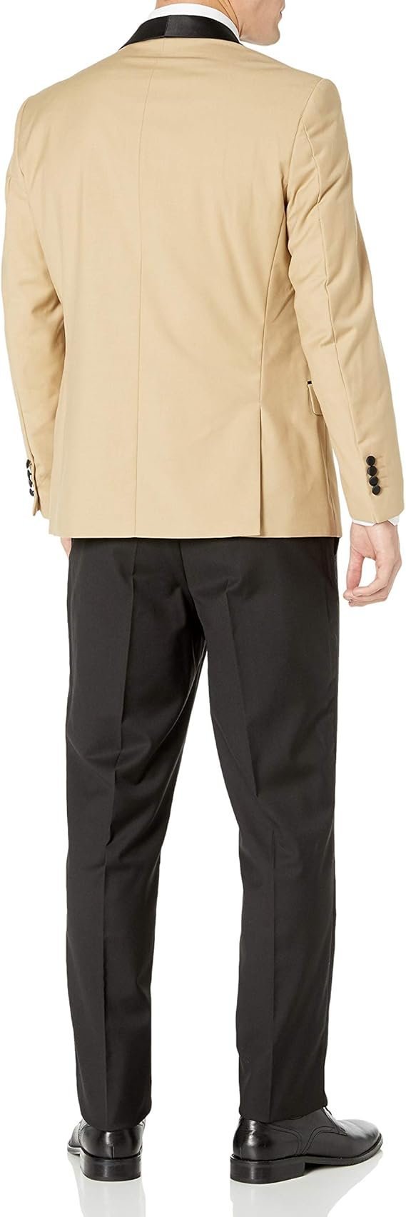 Adam Baker Men's 100% Wool Modern Fit Single Breasted Three Piece Shawl Collar Tuxedo - Colors